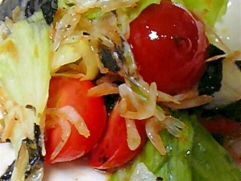 レタスと海苔の韓国風サラダ